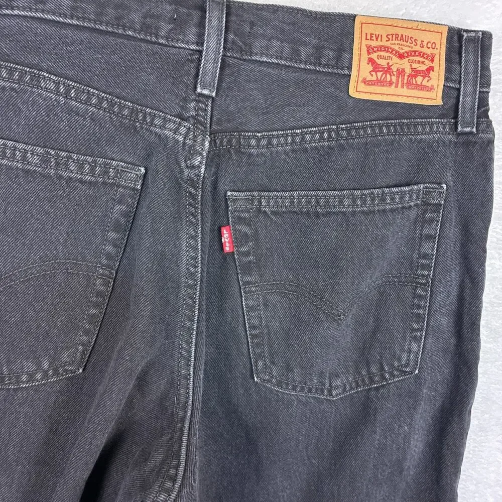 Levis Jeans Womens 30 Black '94 Baggy Wide Leg Grunge Festival Rave Goth Skate